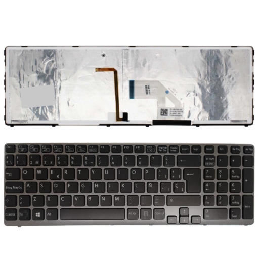 Teclado Sony Vaio SVE15 SVE17 Retroiluminado Gris