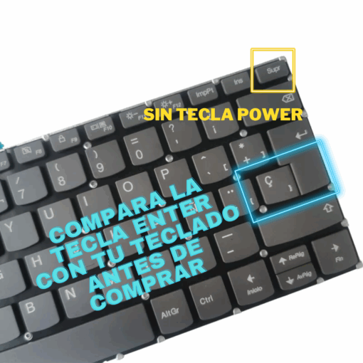 Teclado Lenovo Ideapad 330-14IKB 330-14IKBR 520S-14IKB 330-14AST 330-14IGM Español - Imagen 2